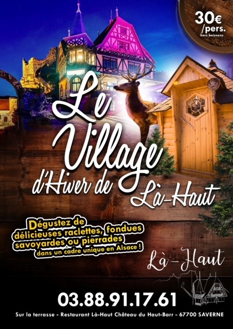 Flyer 2 des chalets du restaurant Là-Haut à saverne